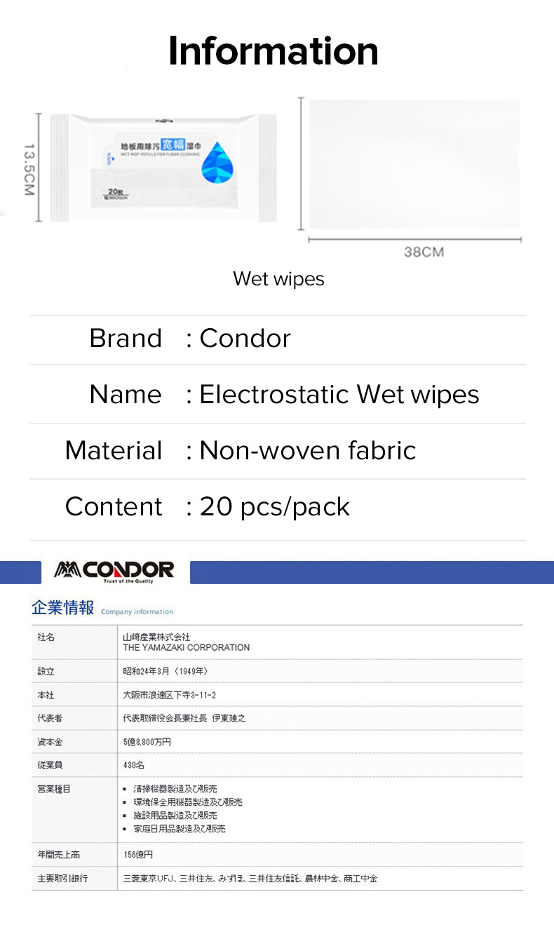 Condor Electrostatic Wet Wipes-8